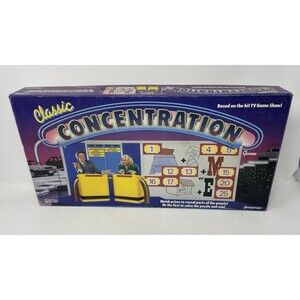 CLASSIC CONCENTRATION Game Vintage Puzzle 1988 Pressman Based On TV Game Show